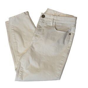 TALBOTS Flawless White High Waist Jegging Crop Jeans Size 8 P